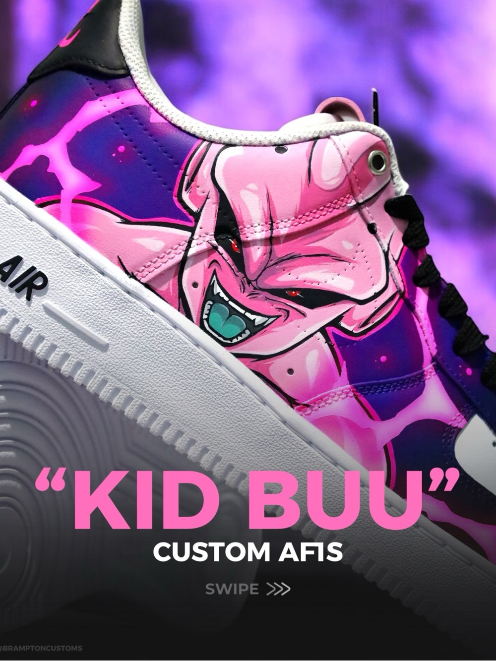 Custom “Kid Buu” AF1’s ⚡️